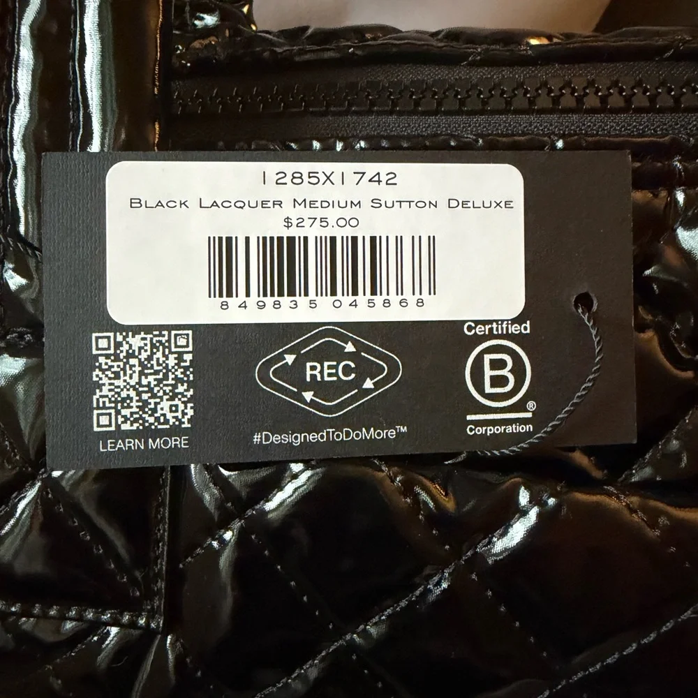 MZ Wallace Medium Sutton Deluxe - Black Lacquer - Picture 8 of 8